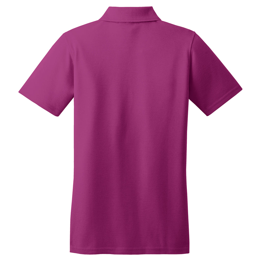 Port Authority Women's Boysenberry Pink Stain-Resistant Polo