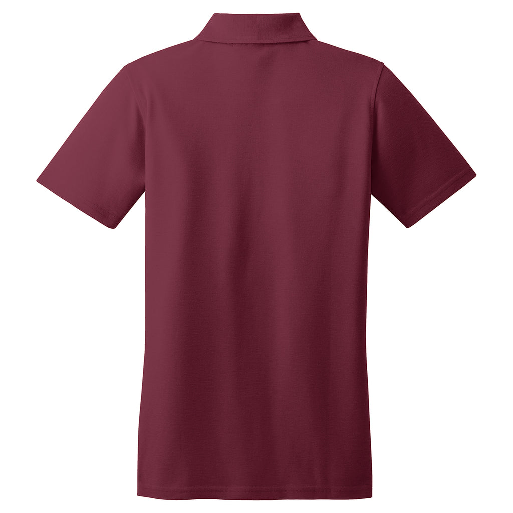 Port Authority Women's Burgundy Stain-Resistant Polo