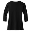 Port Authority Women's Black Modern Stretch Cotton 3/4-Sleeve Scoop Neck Shirt
