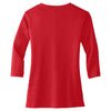 Port Authority Women's Scarlet Red Modern Stretch Cotton 3/4-Sleeve Scoop Neck Shirt