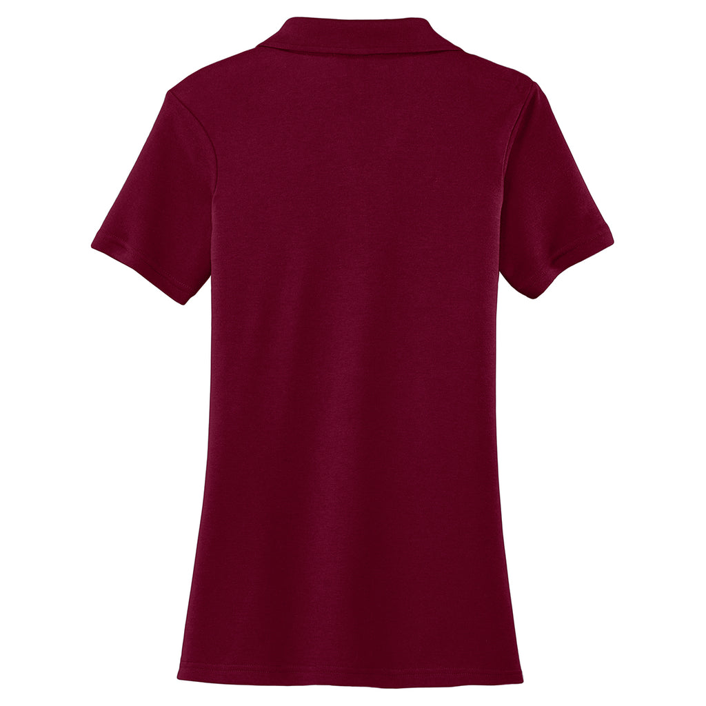 Port Authority Women's Maroon Silk Touch Interlock Polo