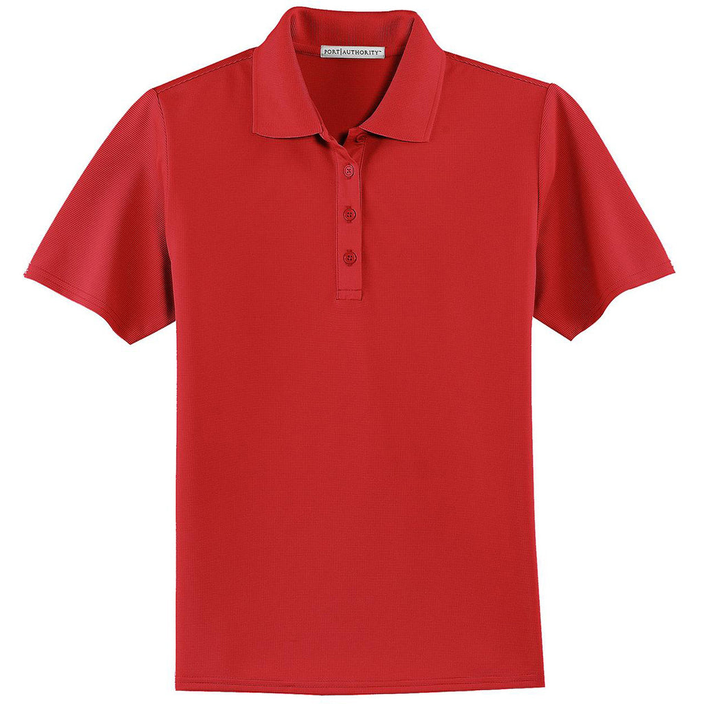 Port Authority Women's Engine Red Dry Zone Ottoman Polo
