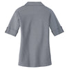 Port Authority Women's Monument Grey/White Oxford Pique Double Pocket Polo
