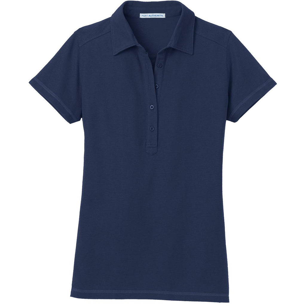Port Authority Women's Navy Modern Stain Resistant Polo