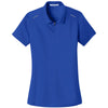 Port Authority Women's True Royal Pinpoint Mesh Zip Polo