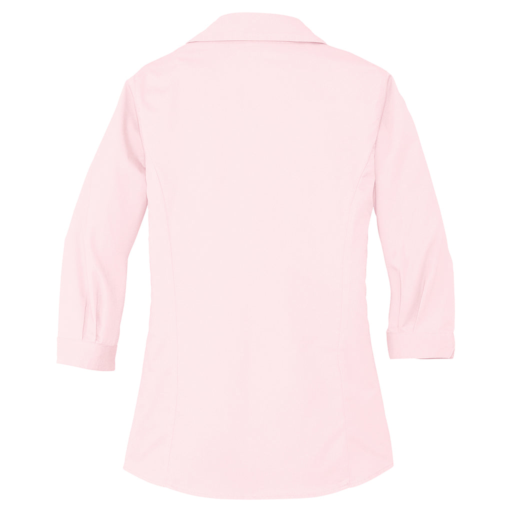 Port Authority Women's Pale Pink 3/4-Sleeve Blouse