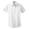 Port Authority Women's White S/S Value Poplin Shirt