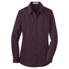 Port Authority Women's Aubergine Purple Stretch Poplin Shirt