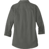 Port Authority Women's Sterling Grey 3/4-Sleeve SuperPro Twill Shirt