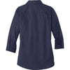 Port Authority Women's True Navy 3/4-Sleeve SuperPro Twill Shirt