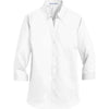 Port Authority Women's White 3/4-Sleeve SuperPro Twill Shirt