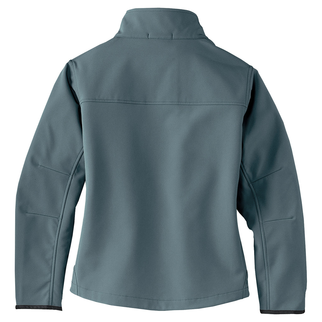 Port Authority Women's Atlantic Blue/Chrome Glacier Softshell Jacket