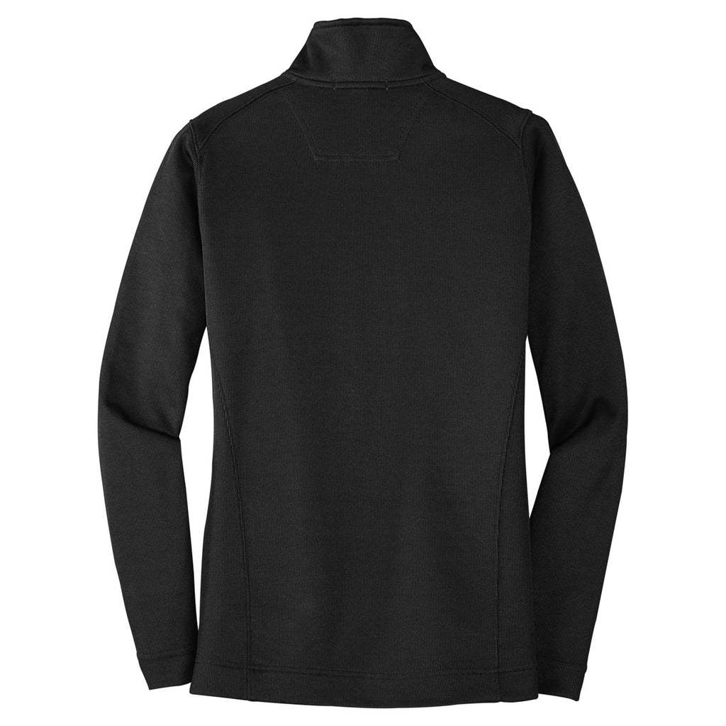 Port Authority Women's Black/Iron Grey Vertical Texture Full-Zip Jacket