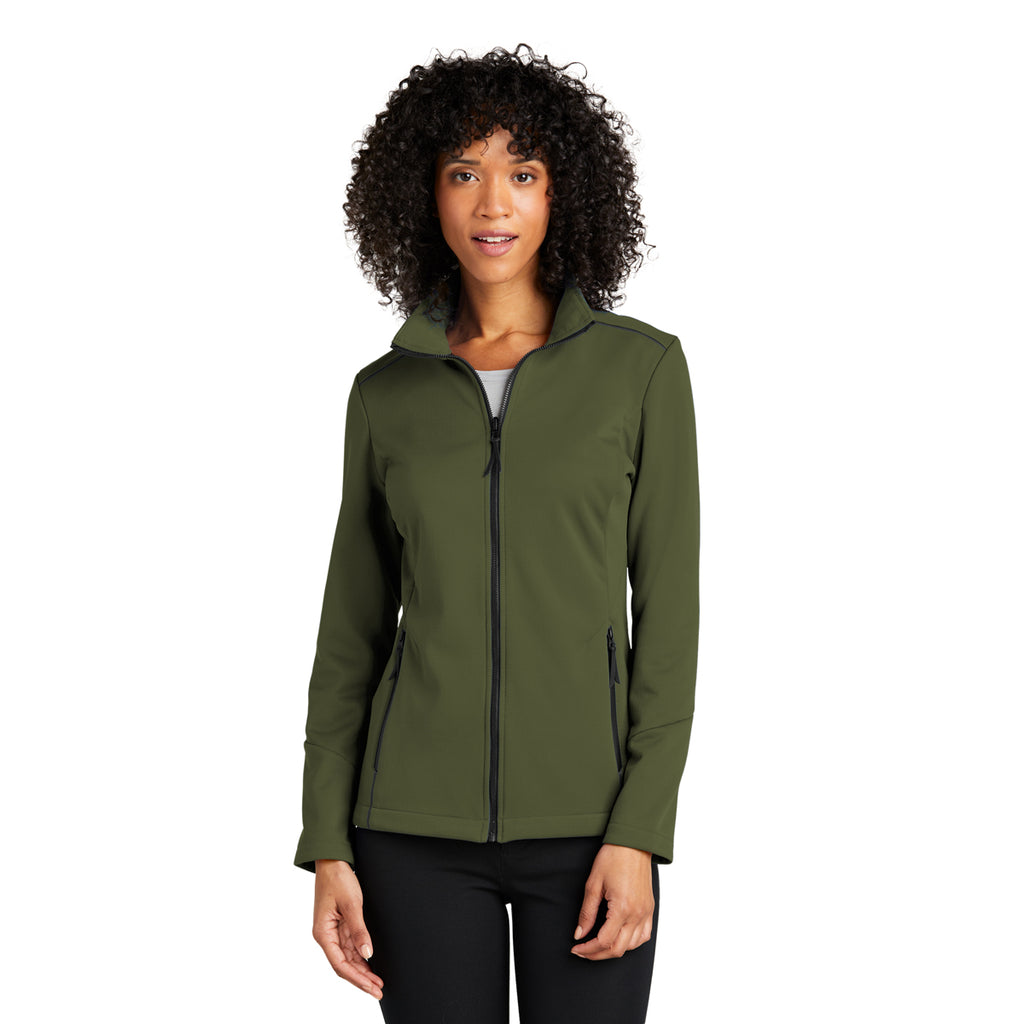 Port Authority Women's Olive Green Collective Tech Soft Shell Jacket
