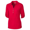 Cutter & Buck Women's Red DryTec E/S Thrive Polo
