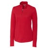 Cutter & Buck Women's Cardinal Red DryTec Long Sleeve Advantage Half-Zip
