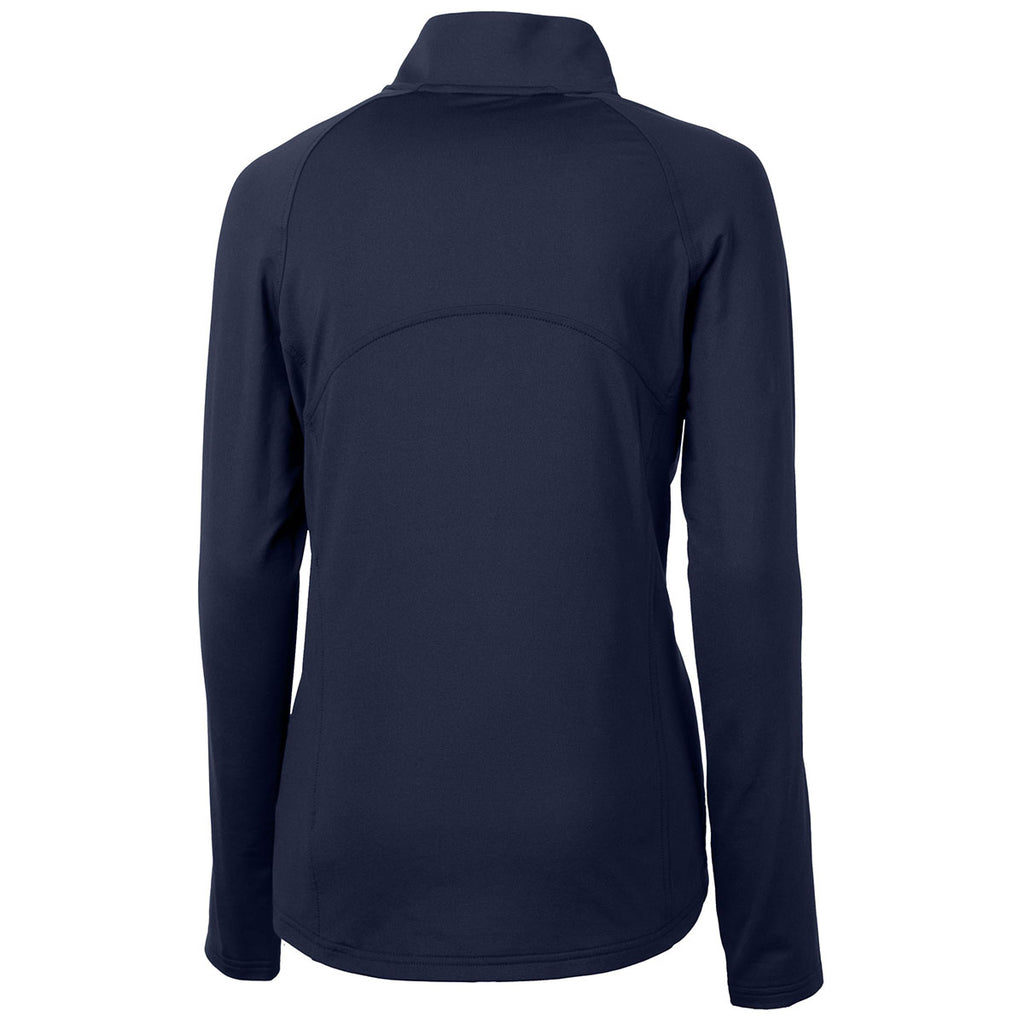 Cutter & Buck Women's Navy Blue Adapt Eco Knit Recycled Half Zip Pullover