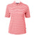 Cutter & Buck Women's Red Virtue Eco Pique Stripped Recycled Polo