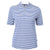 Cutter & Buck Women's Tour Blue Virtue Eco Pique Stripped Recycled Polo