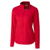 Cutter & Buck Women's Red DryTec Nine Iron Full-Zip Jacket