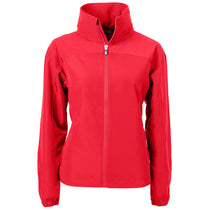 Cutter & Buck Women's Red Charter Eco Recycled Full Zip Jacket