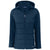 Cutter & Buck Women's Navy Blue Evoke Hybrid Eco Softshell Recycled Full Zip Hooded Jacket