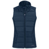 Cutter & Buck Women's Navy Blue Evoke Hybrid Eco Softshell Recycled Full Zip Vest