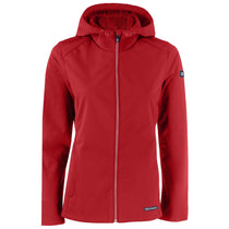 Cutter & Buck Women's Cardinal Red Evoke Eco Softshell Recycled Full Zip Jacket