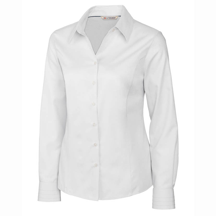 Cutter & Buck Women's White Easy Care Twill Dress Shirt