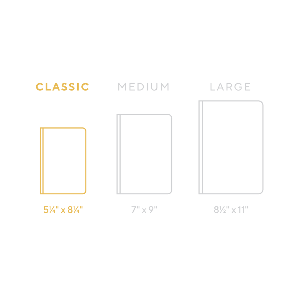Denik White Classic Layflat Notebook - 5.25" X 8.25"