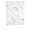 Leeman White Large Bound Softcover Marble Journal