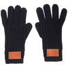 Leeman Black Rib Knit Gloves