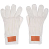 Leeman Cream Rib Knit Gloves