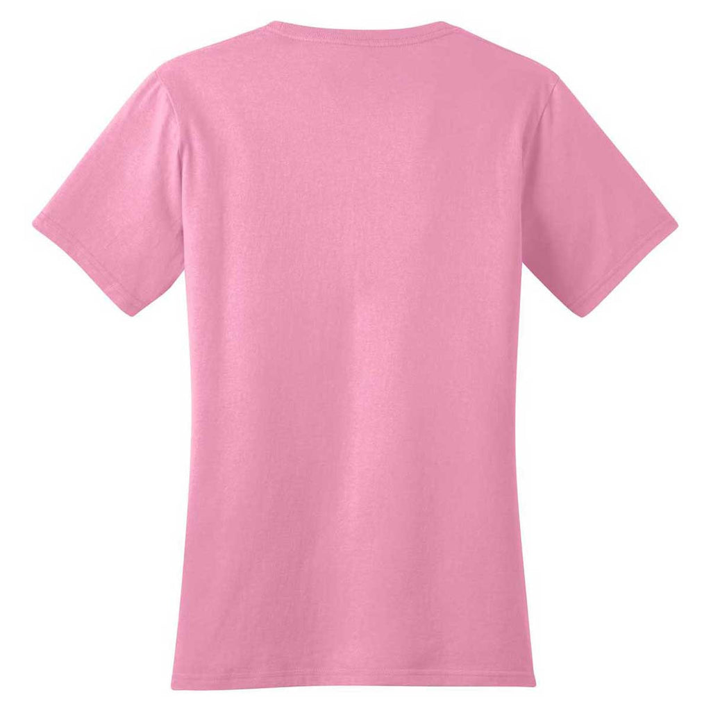 Port & Company Women's Candy Pink Ring Spun Cotton Tee