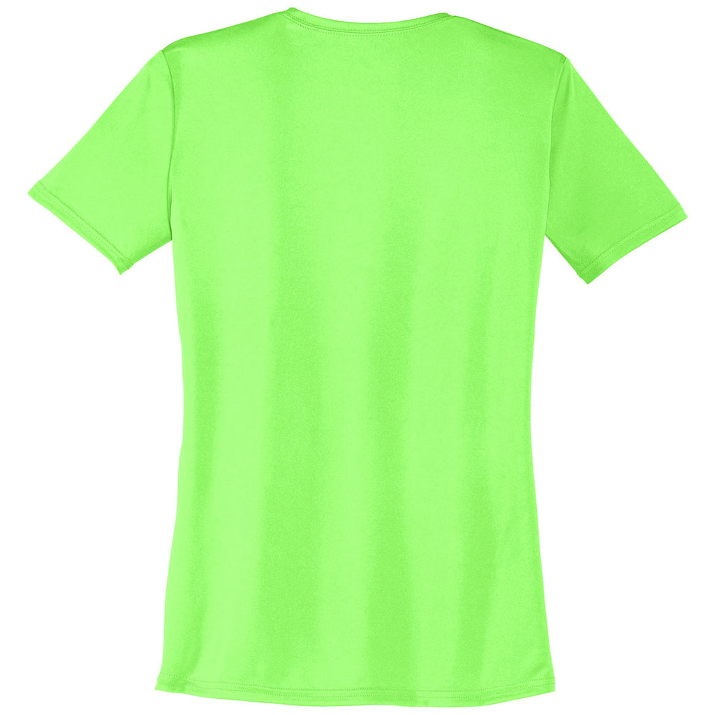 Port & Company Women's Neon Green Performance Tee