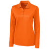 Clique Women's Orange Long Sleeve Ice Pique Polo
