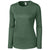 Clique Women's Bottle Green Heather Charge Active Long Sleeve Tee