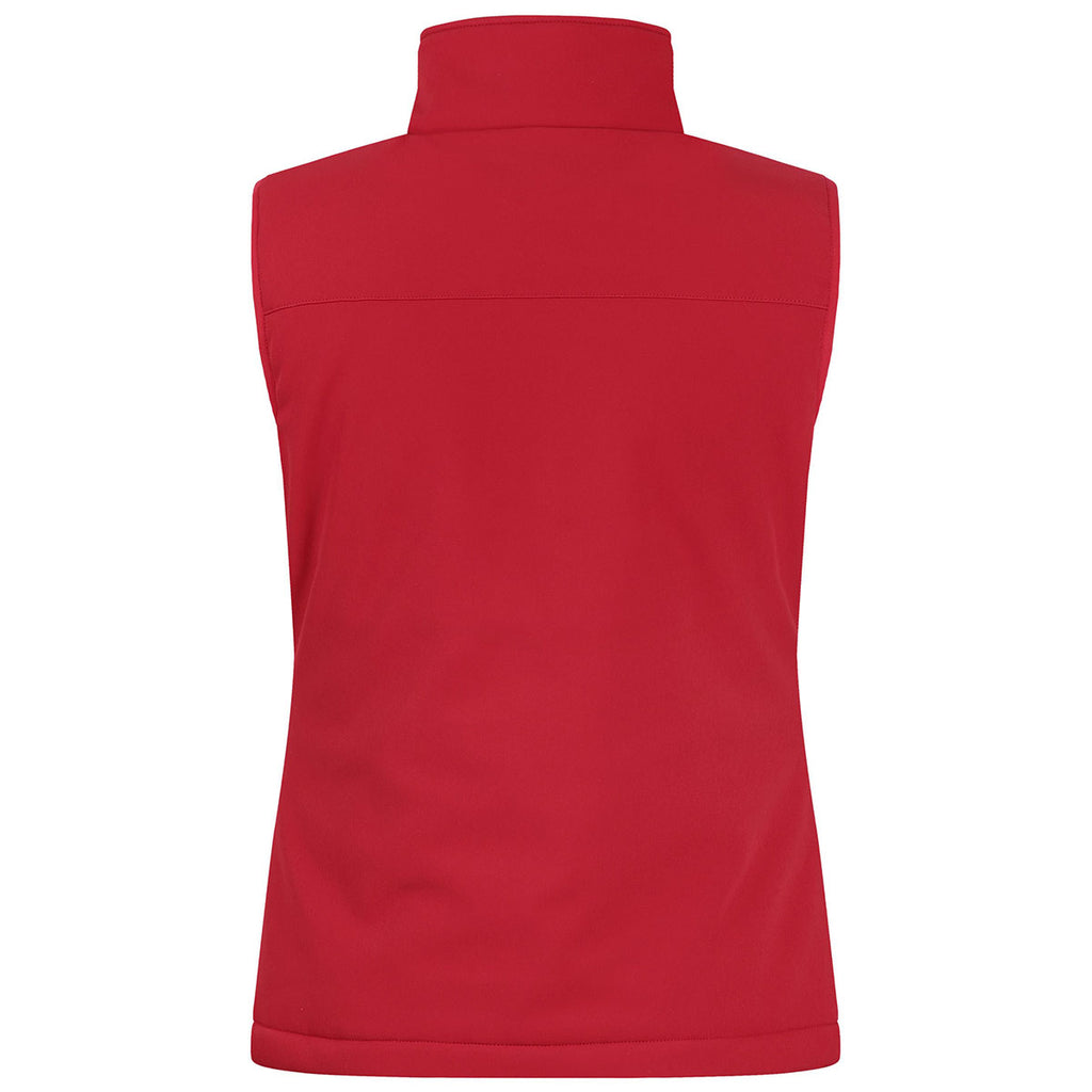 Clique Women's Red Equinox Insulated Softshell Vest