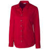 Clique Women's Deep Red Long Sleeve Avesta Stain Resistant Twill