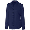 Clique Women's Navy Long Sleeve Avesta Stain Resistant Twill