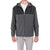 LinkSoul Men's Black Hooded Windbreaker