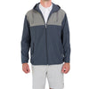 LinkSoul Men's Navy Hooded Windbreaker