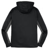 Sport-Tek Women's Black/Dark Smoke Grey Sport-Wick Fleece Colorblock Hooded Pullover