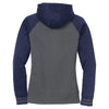 Sport-Tek Women's Dark Smoke Grey/Navy Sport-Wick Varsity Fleece Full-Zip Hooded Jacket