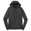 Sport-Tek Women's Dark Smoke Grey Sport-Wick Fleece Full-Zip Hooded Jacket