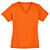 Sport-Tek Women's Neon Orange PosiCharge RacerMesh V-Neck Tee