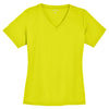 Sport-Tek Women's Neon Yellow PosiCharge RacerMesh V-Neck Tee