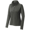 Sport-Tek Women's Dark Grey Heather Sport-Wick Flex Fleece 1/4-Zip