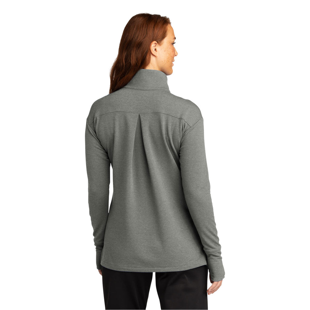 Sport-Tek Women's Light Grey Heather Sport-Wick Flex Fleece 1/4-Zip