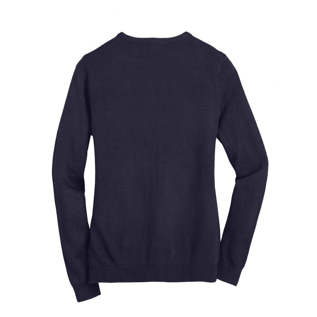 Port Authority Women's Navy Value Jewel-Neck Cardigan Sweater